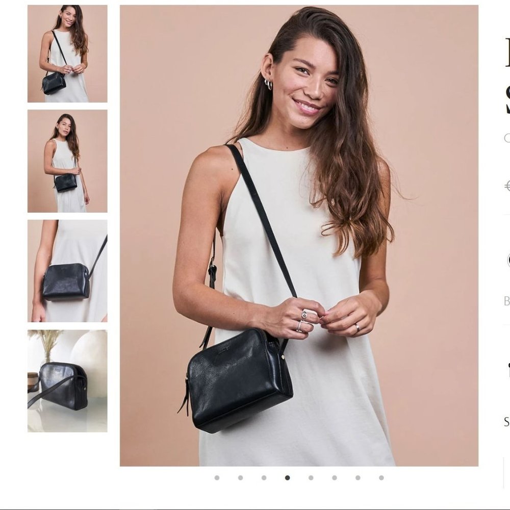 🌍 O MY BAG Emily - Black Leather mini crossbody - Picture 2 of 6